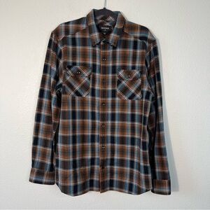 Nixon Shirt Mens Large Plaid Flannel Long Sleeve Button Down Workwear
